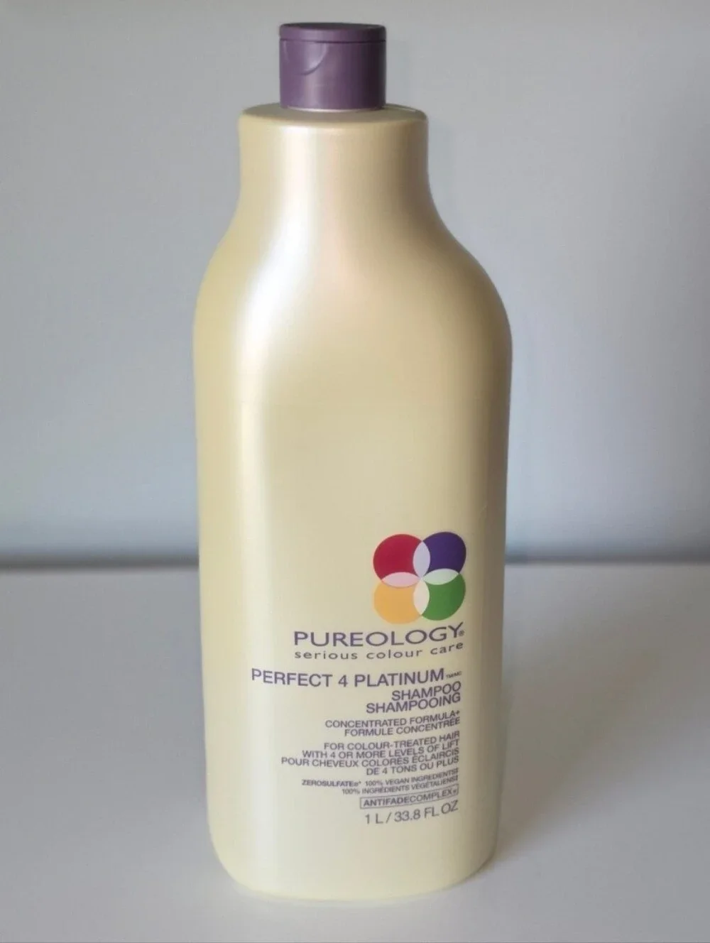 New! Pureology Perfect 4 Platinum Shampoo for color treated hair Size 33 fl oz